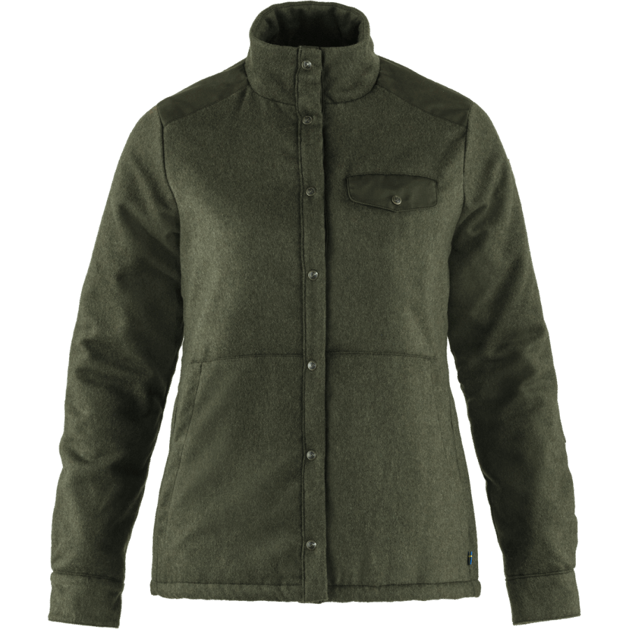 Canada Wool Padded Jacket W Fjällräven Deep Forest