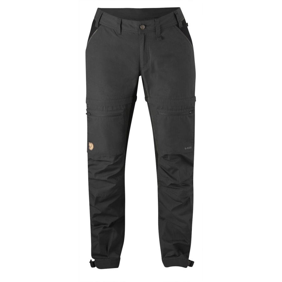 Abisko Lite Trekking Zip-Off Trousers W Short Dark Grey/Black Fjällräven