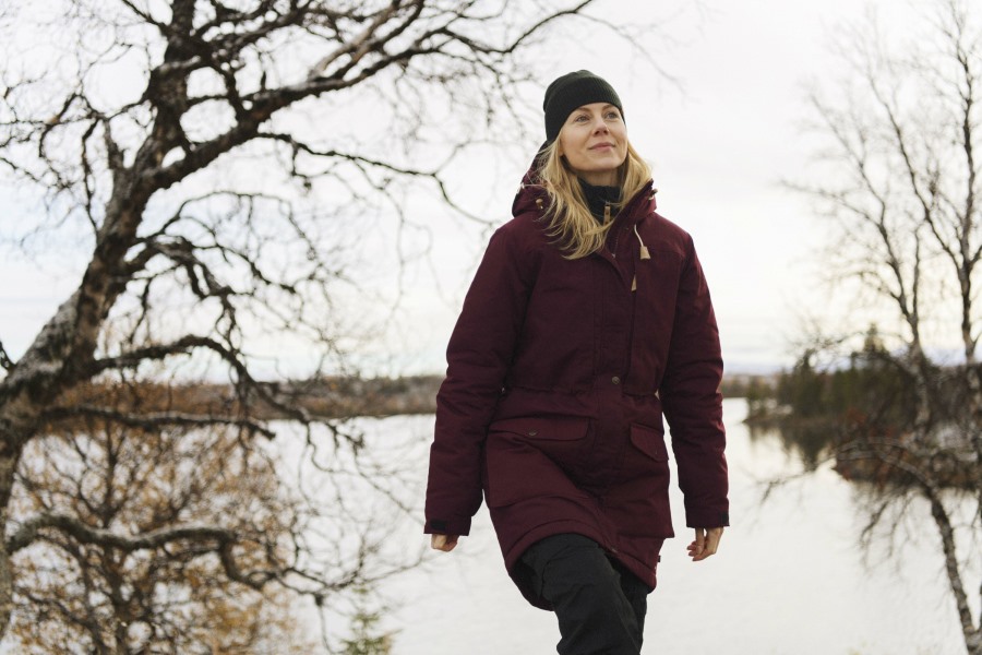 Dark Garnet Singi Wool Padded Parka W Fjällräven Brand