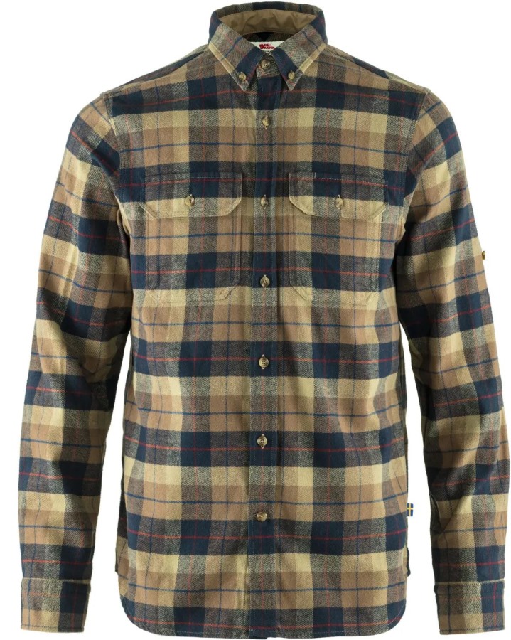 Dark Sand Singi Heavy Flannel Shirt M Fjällräven