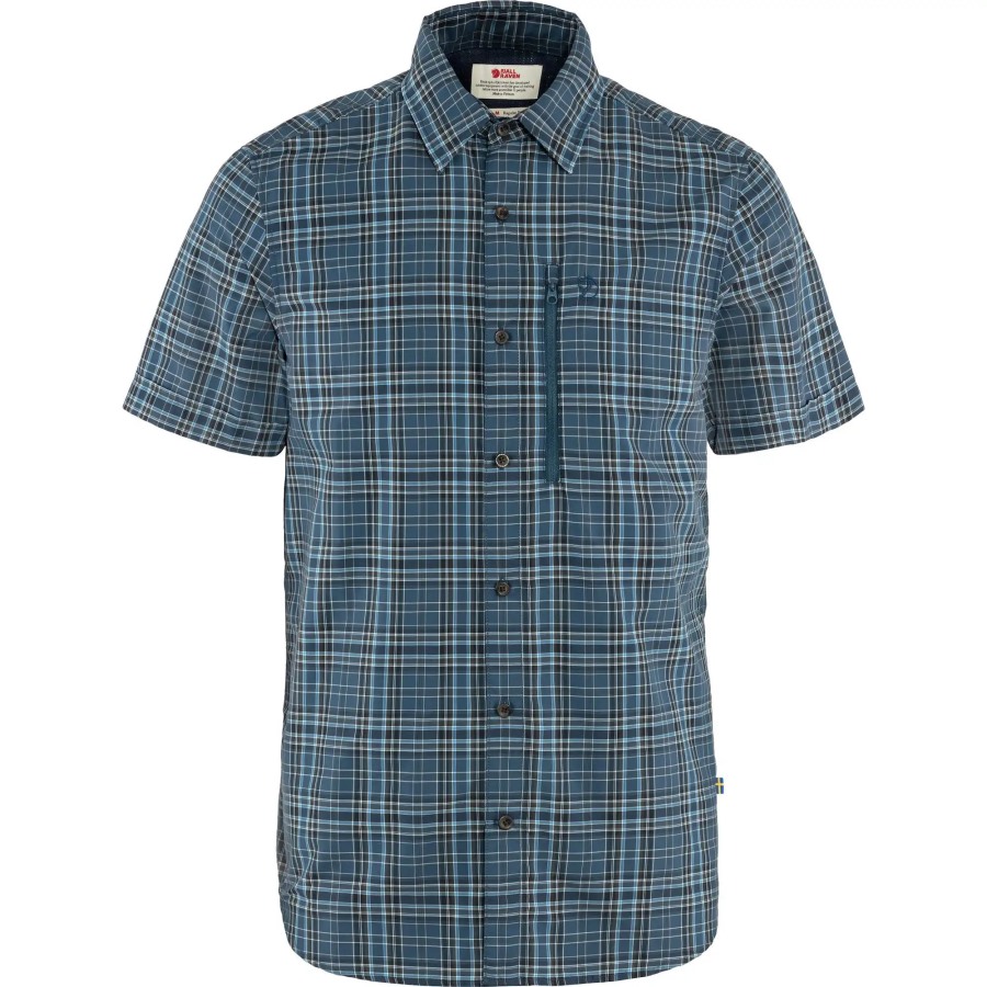 Abisko Hike Shirt Ss M Indigo Blue-Dark Navy Fjällräven