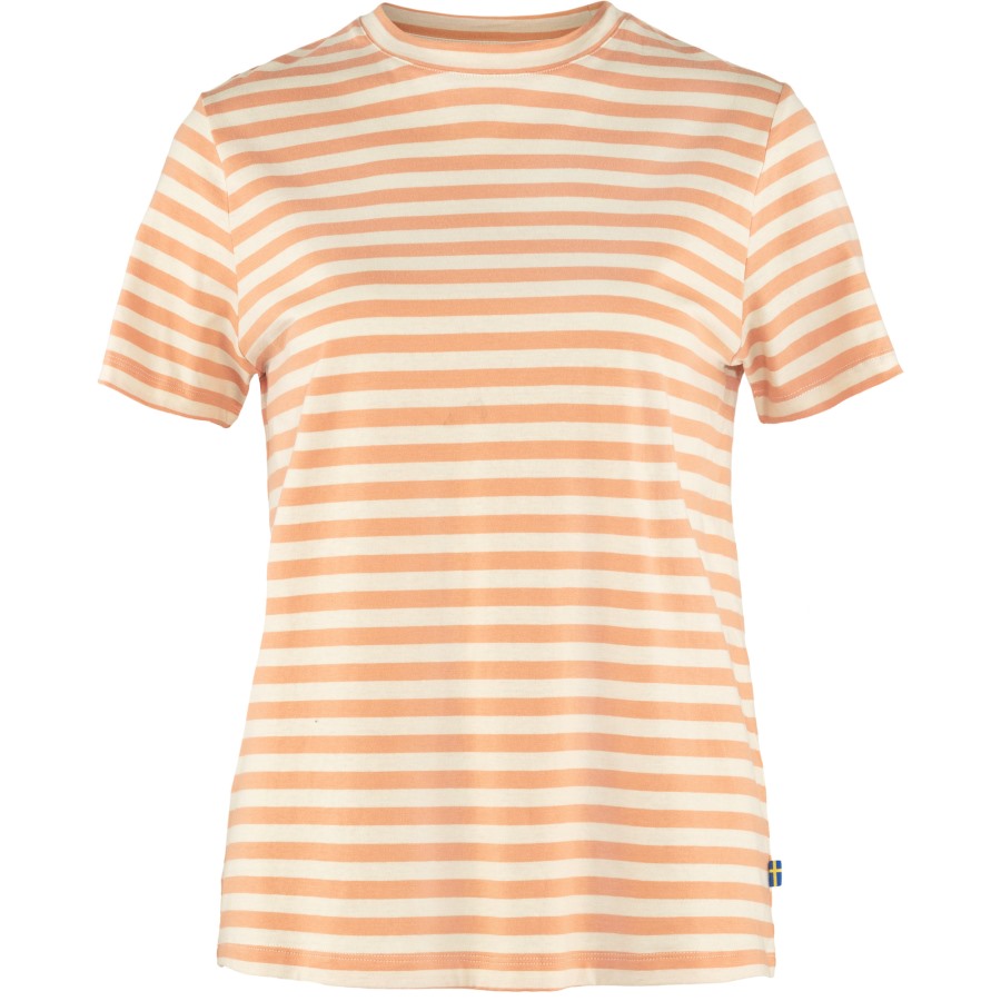 Art Striped T-Shirt W Fjällräven Landsort Pink-Chalk White