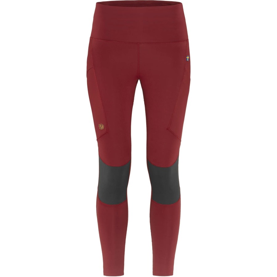 Fjällräven Pomegranate Red-Iron Grey Abisko Trekking Tights Pro W