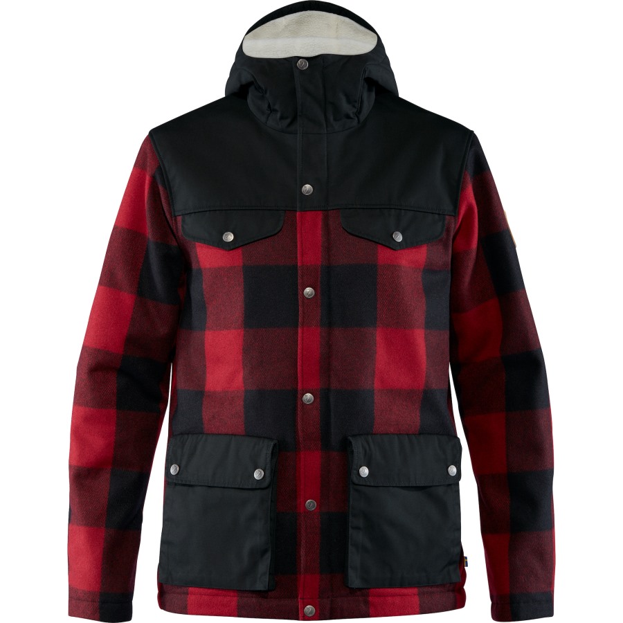 Greenland Re-Wool Jacket M Red-Black Fjällräven