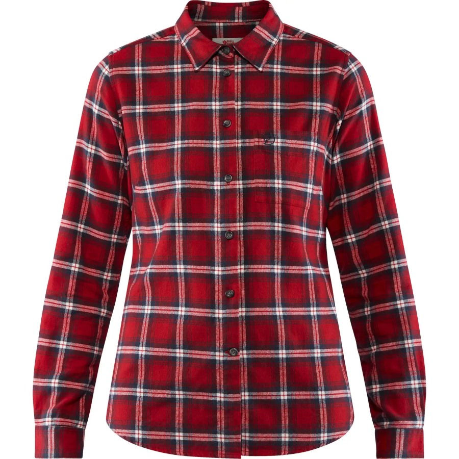 Fjällräven Deep Red Övik Flannel Shirt W