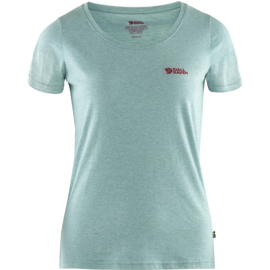 Logo T-Shirt W Fjällräven Clay Blue-Melange