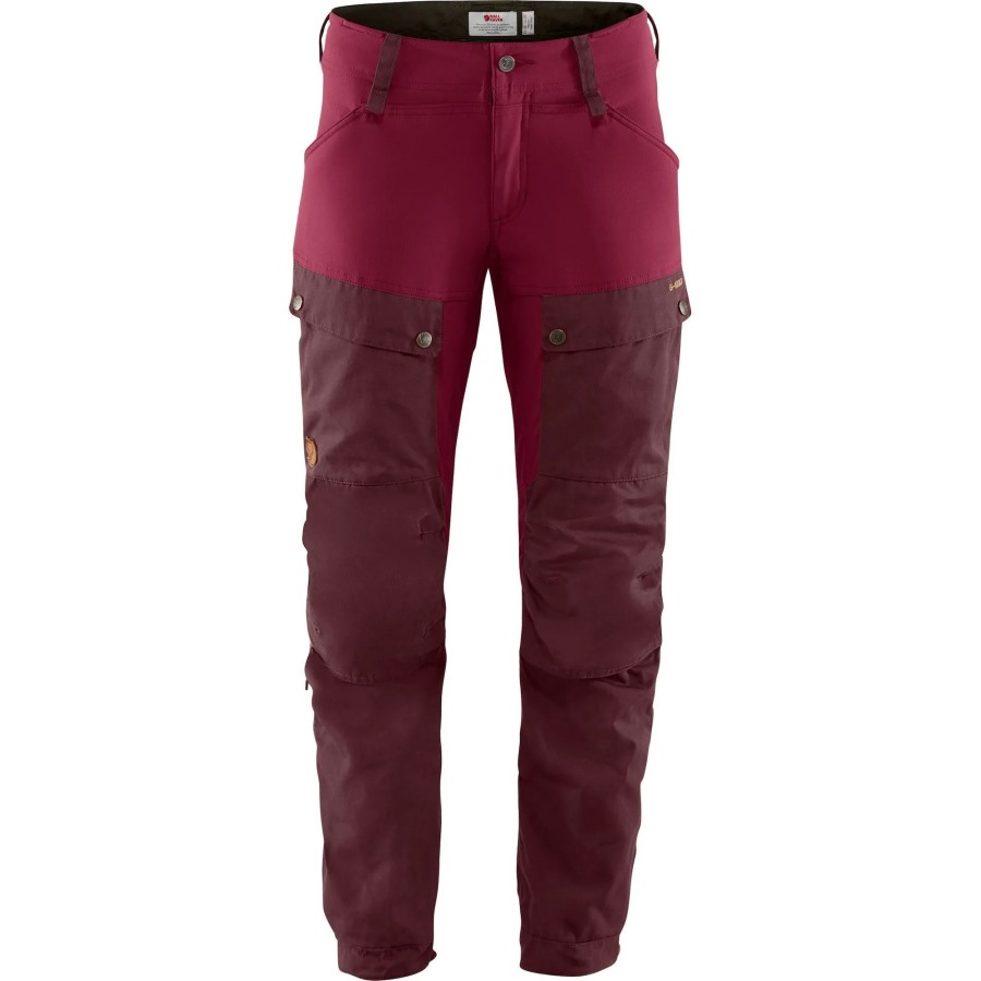 Dark Garnet-Plum Fjällräven Keb Trousers Curved W Reg
