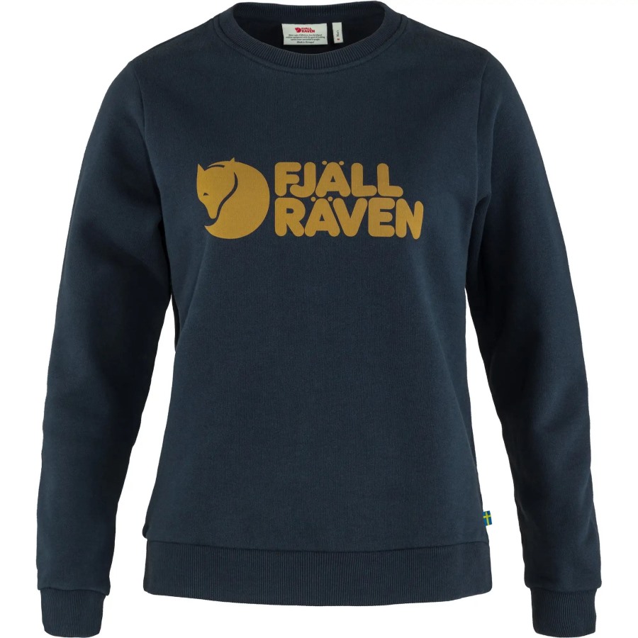 Dark Navy Fjällräven Logo Sweater W
