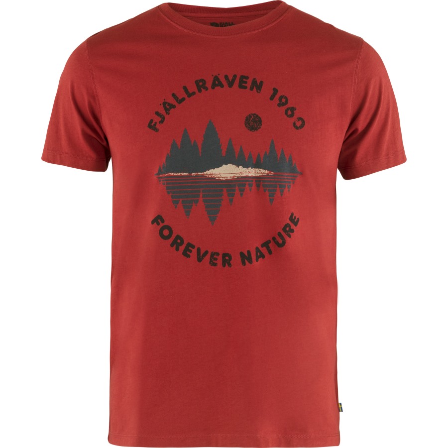 Deep Red Fjällräven Forest Mirror T-Shirt M