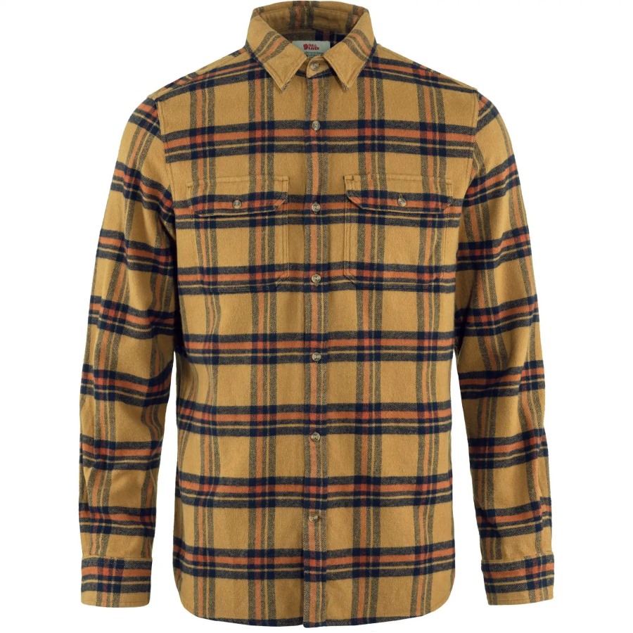 Fjällräven Övik Heavy Flannel Shirt M Buckwheat Brown-Autumn Leaf