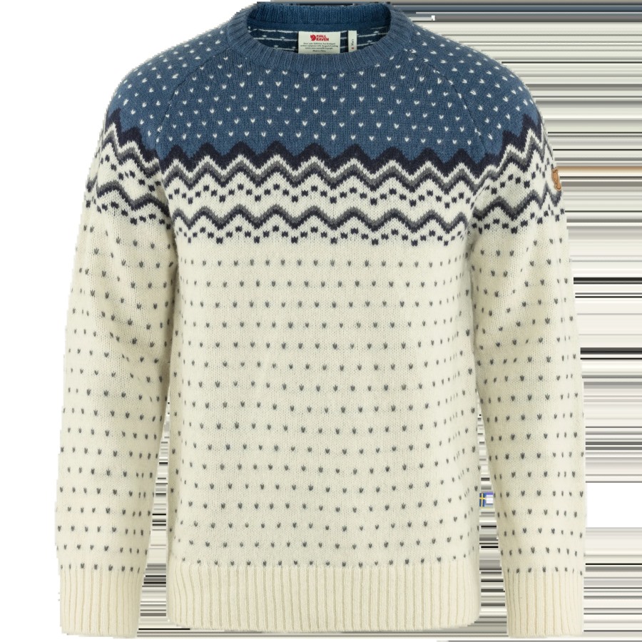 Övik Knit Sweater M Chalk White-Indigo Blue Fjällräven