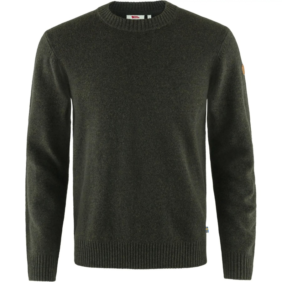 Övik Round-Neck Sweater M Dark Olive Fjällräven