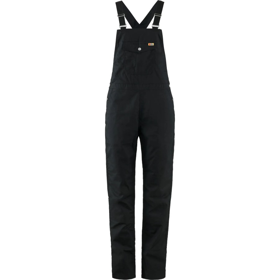 Black Vardag Dungaree Trousers W Fjällräven