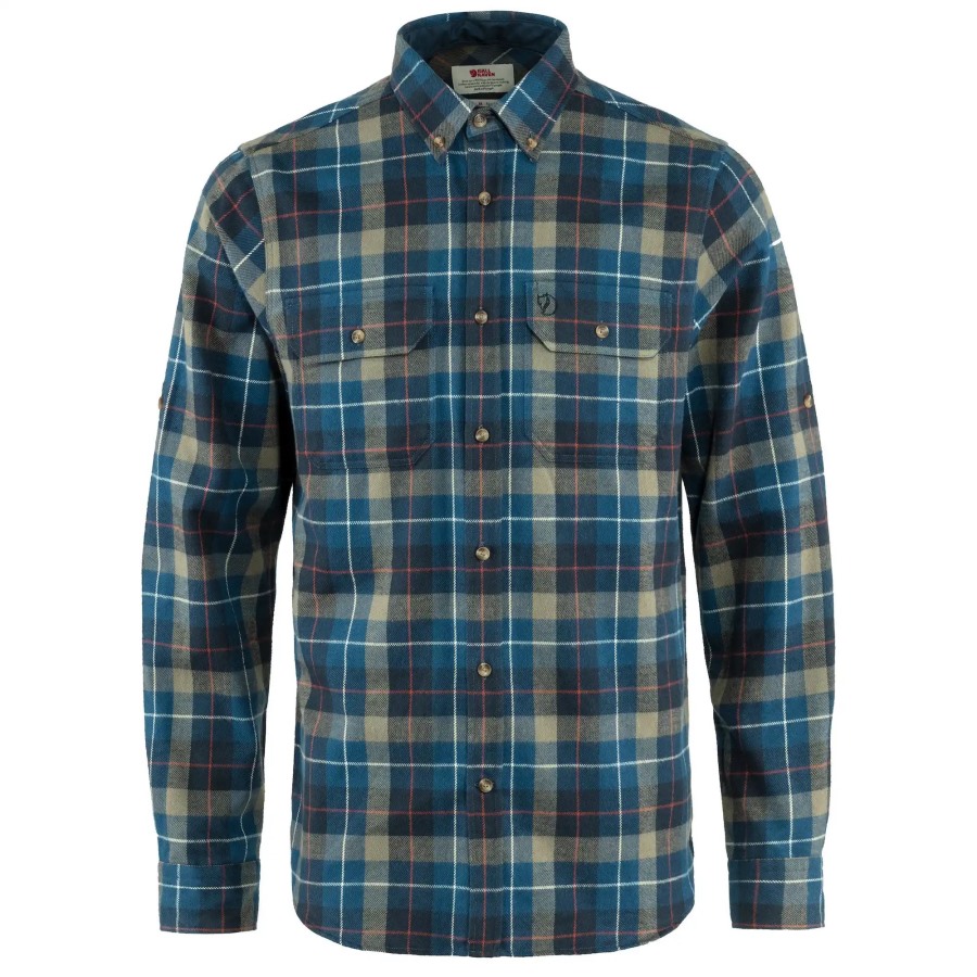 Singi Heavy Flannel Shirt M Fjällräven Navy