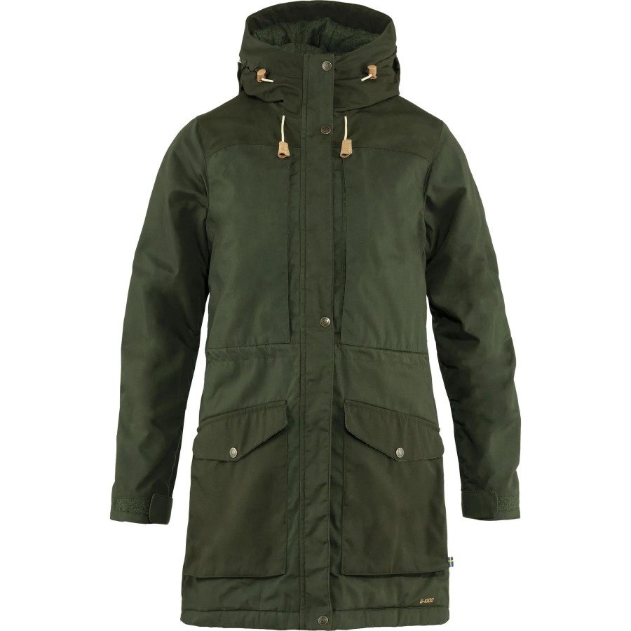 Fjällräven Brand Singi Wool Padded Parka W Deep Forest