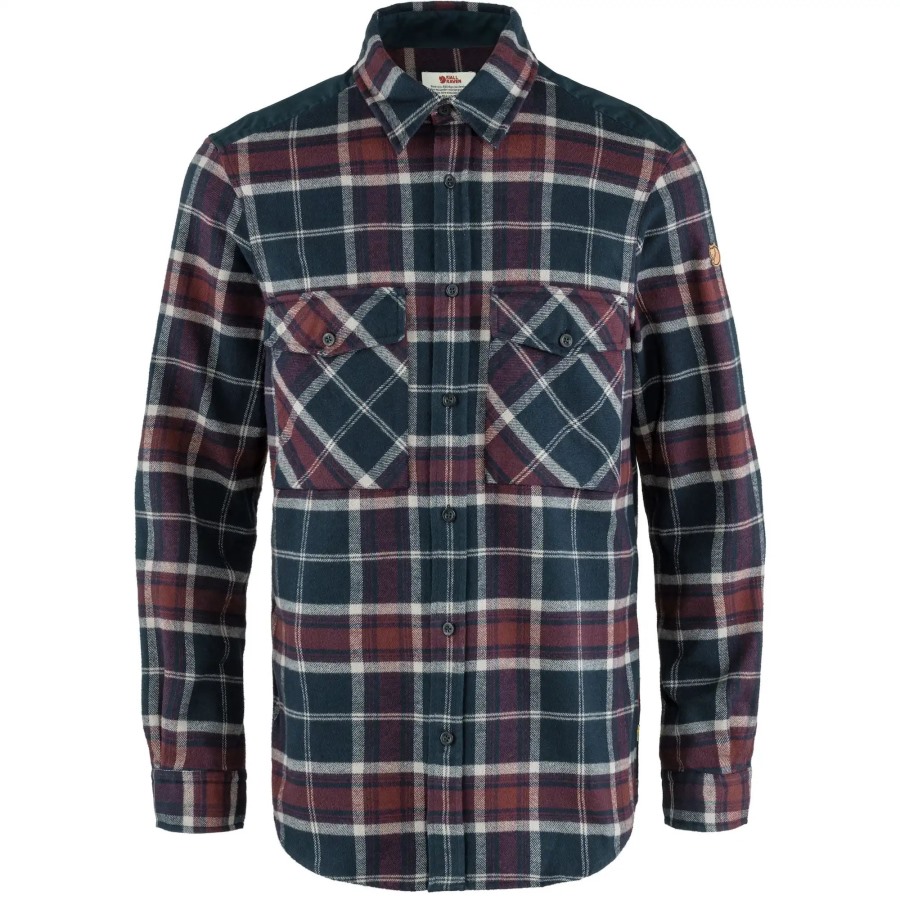 Övik Twill Shirt M Dark Navy-Dark Garnet Fjällräven