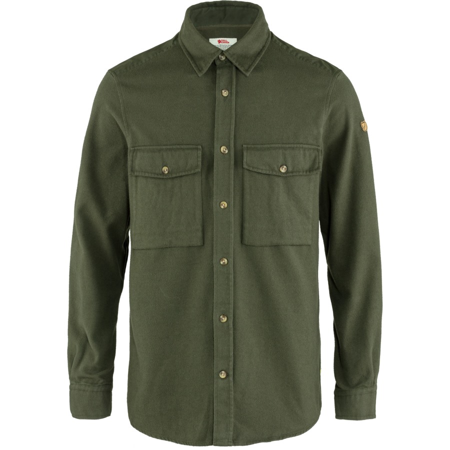 Övik Twill Shirt M Fjällräven Deep Forest-Deep Forest