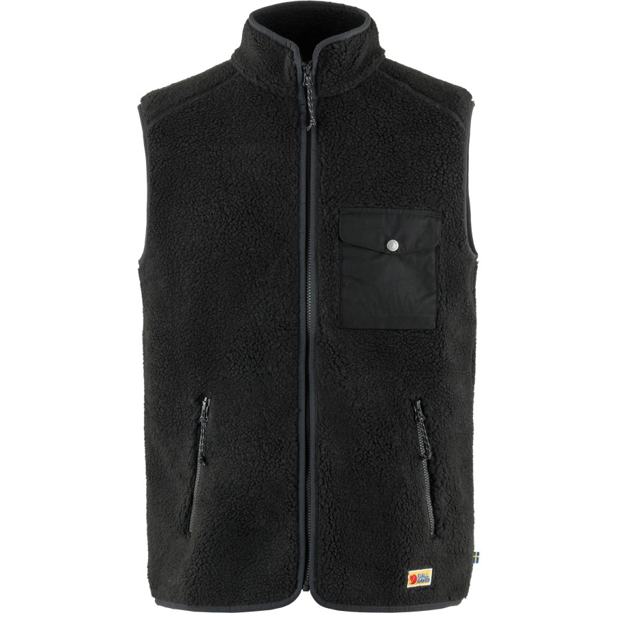 Black Vardag Pile Fleece Vest M Fjällräven