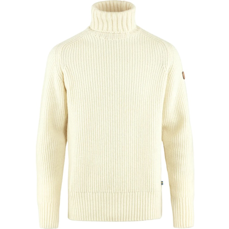Chalk White Fjällräven Övik Roller Neck Sweater M
