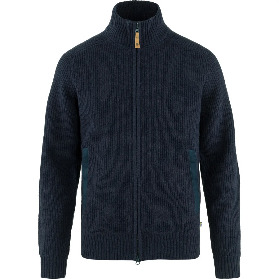 Övik Zip Cardigan Knit M Dark Navy Fjällräven