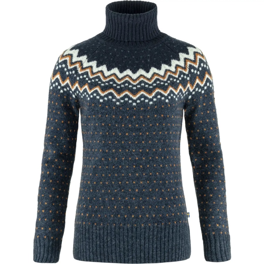 Övik Knit Roller Neck W Fjällräven Navy-Dark Navy