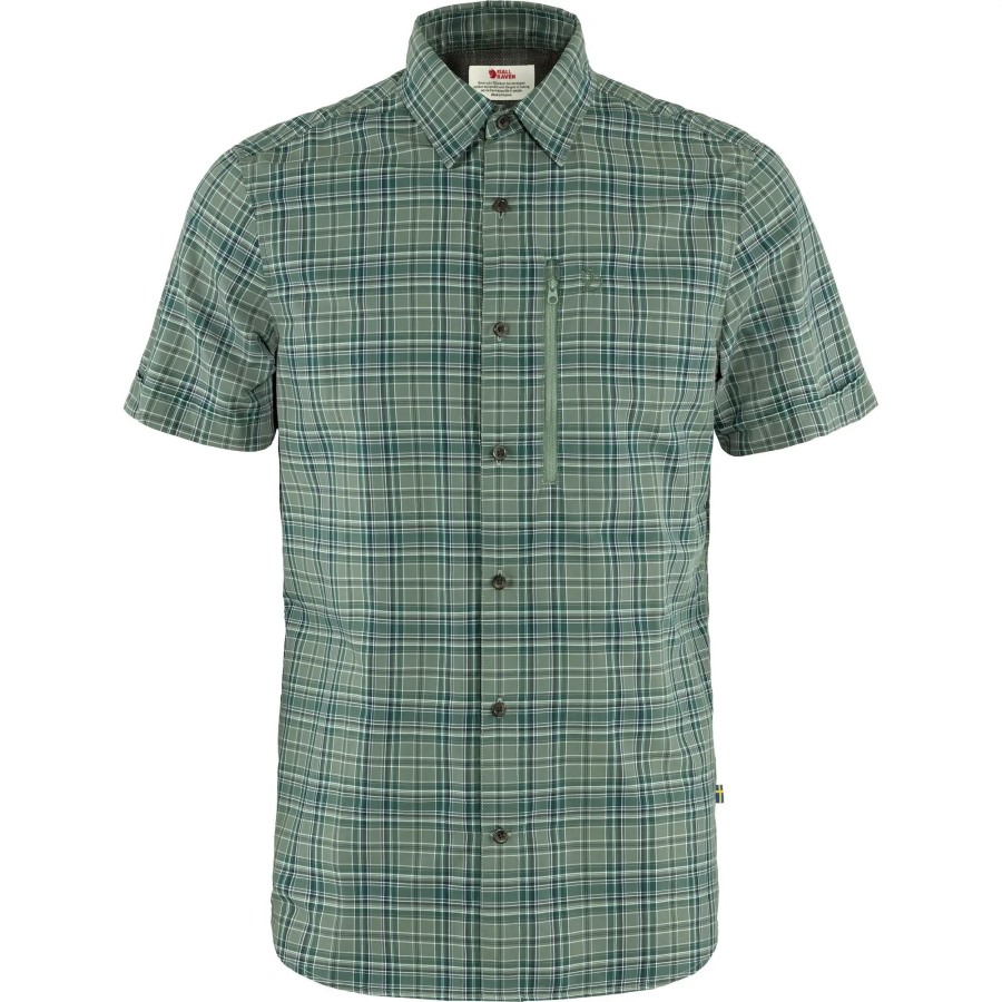 Abisko Hike Shirt Ss M Fjällräven Arctic Green-Patina Green