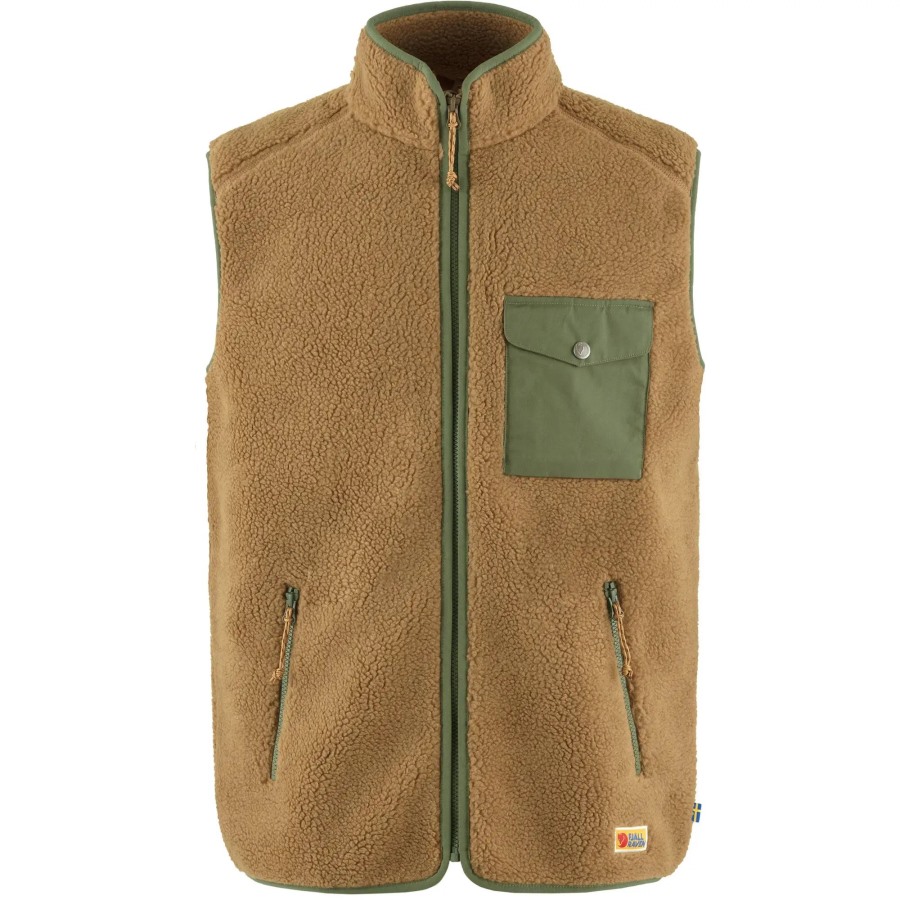 Buckwheat Brown-Laurel Green Fjällräven Vardag Pile Fleece Vest M