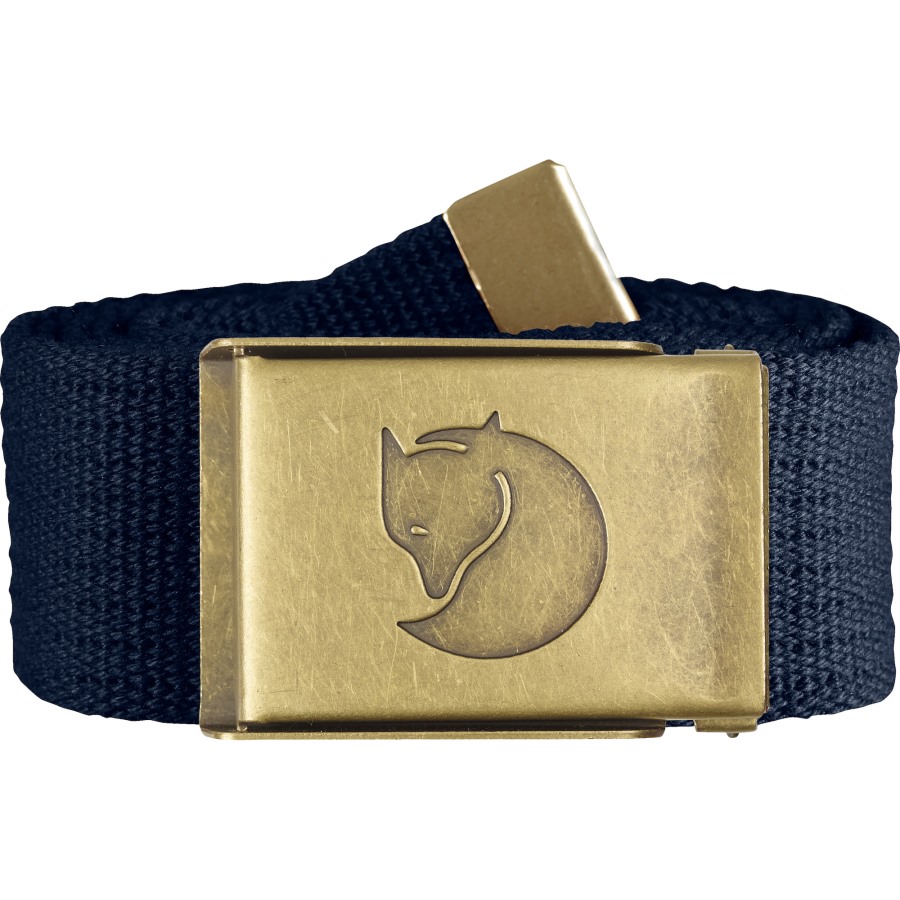Fjällräven Canvas Brass Belt 4 Cm Dark Navy