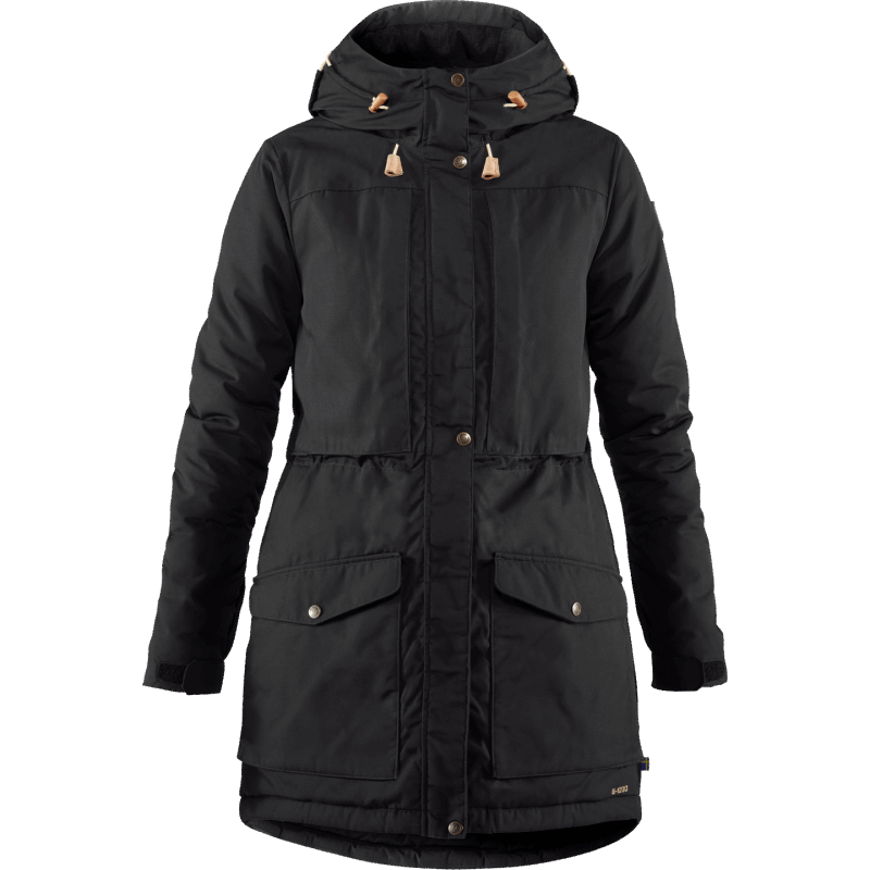 Black Fjällräven Singi Wool Padded Parka W