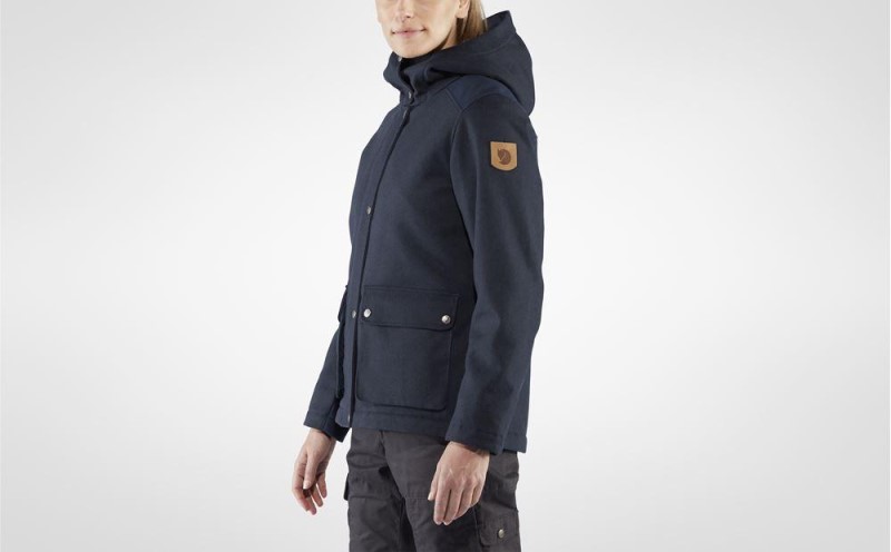 Night Sky Fjällräven Greenland Re-Wool Jacket W - Night Sky
