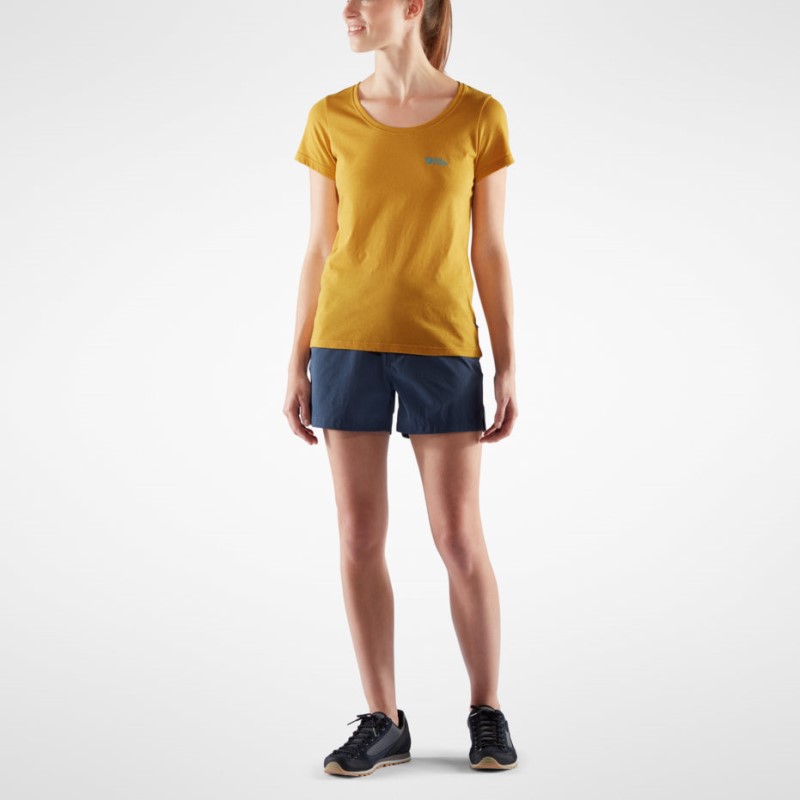 Fjällräven Logo T-Shirt W Clay Blue/Melange