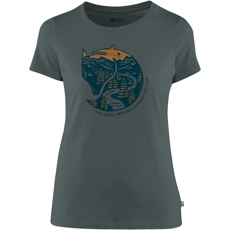 Arctic Fox Print T-Shirt W Dusk Fjällräven