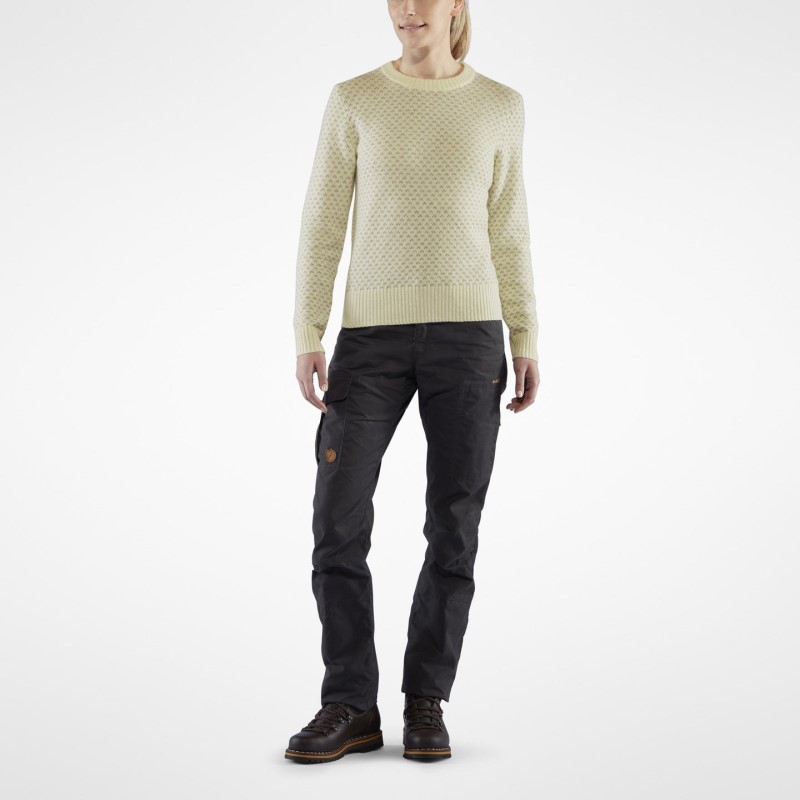 Fjällräven Chalk White Övik Nordic Sweater W