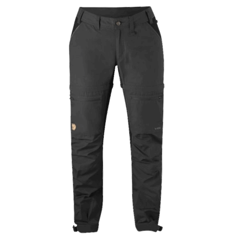 Abisko Lite Trekking Zip-Off Trousers W Short Fjällräven Dark Grey/Black