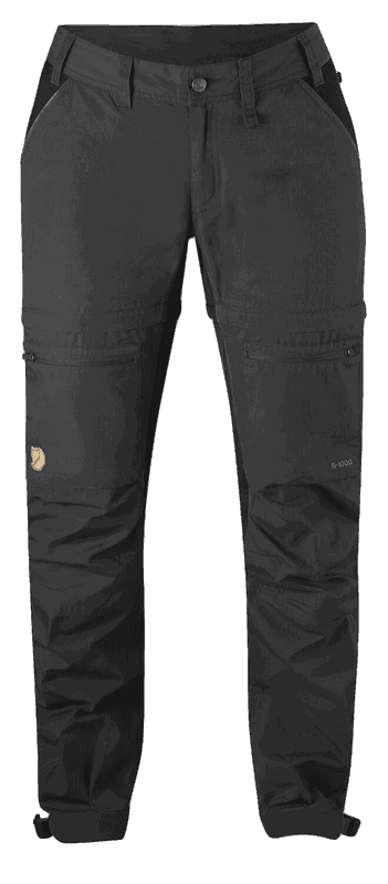 Abisko Lite Trek Zip-Off W Dark Grey/Black Fjällräven