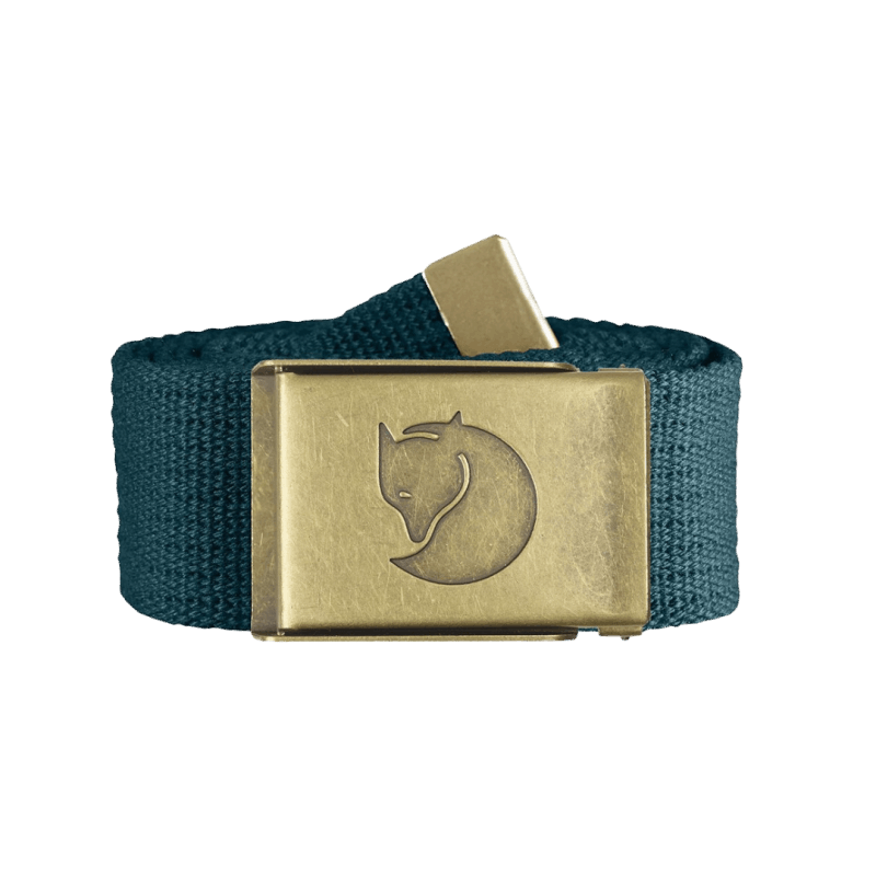 Fjällräven Glacier Green Canvas Brass Belt 4Cm
