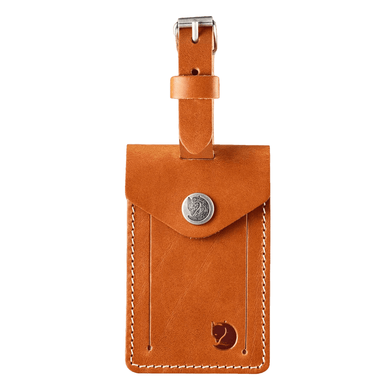 Leather Luggage Tag Fjällräven Brand Leather Cognac