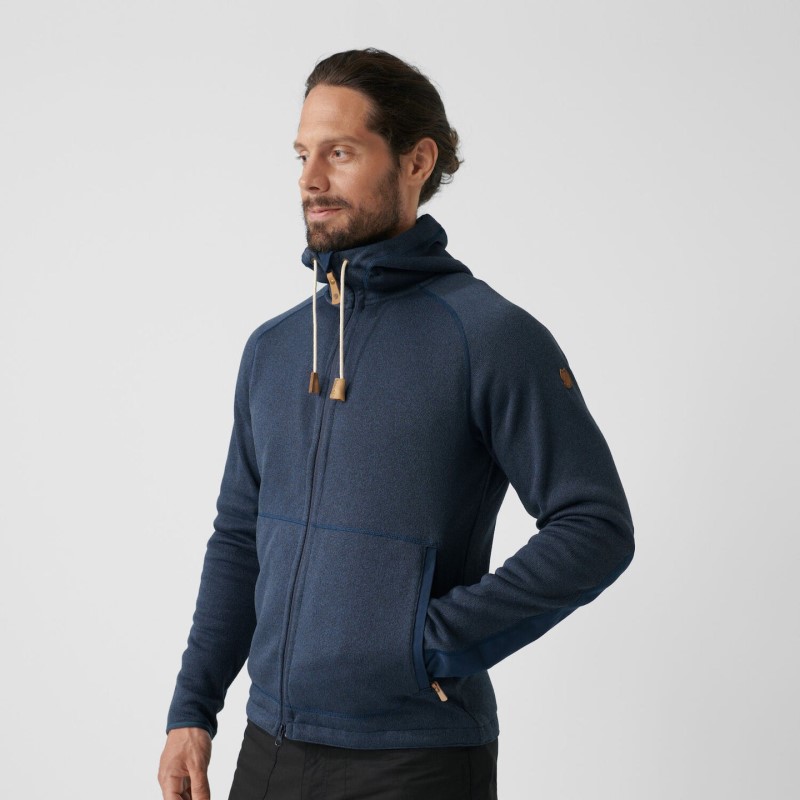 Fjällräven Brand Övik Fleece Hoodie M Dark Grey