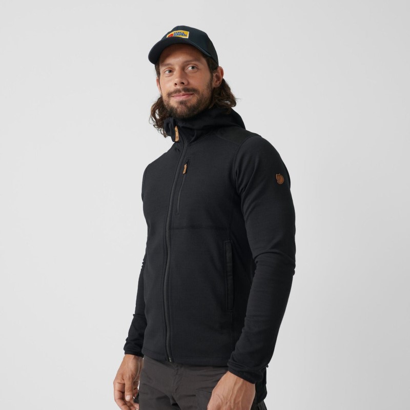 Dark Grey/Black Keb Fleece Hoodie M - 3 Colours Fjällräven