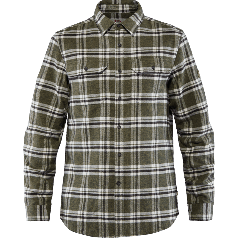 Övik Heavy Flannel Shirt M - Deep Forest Fjällräven Deep Forest