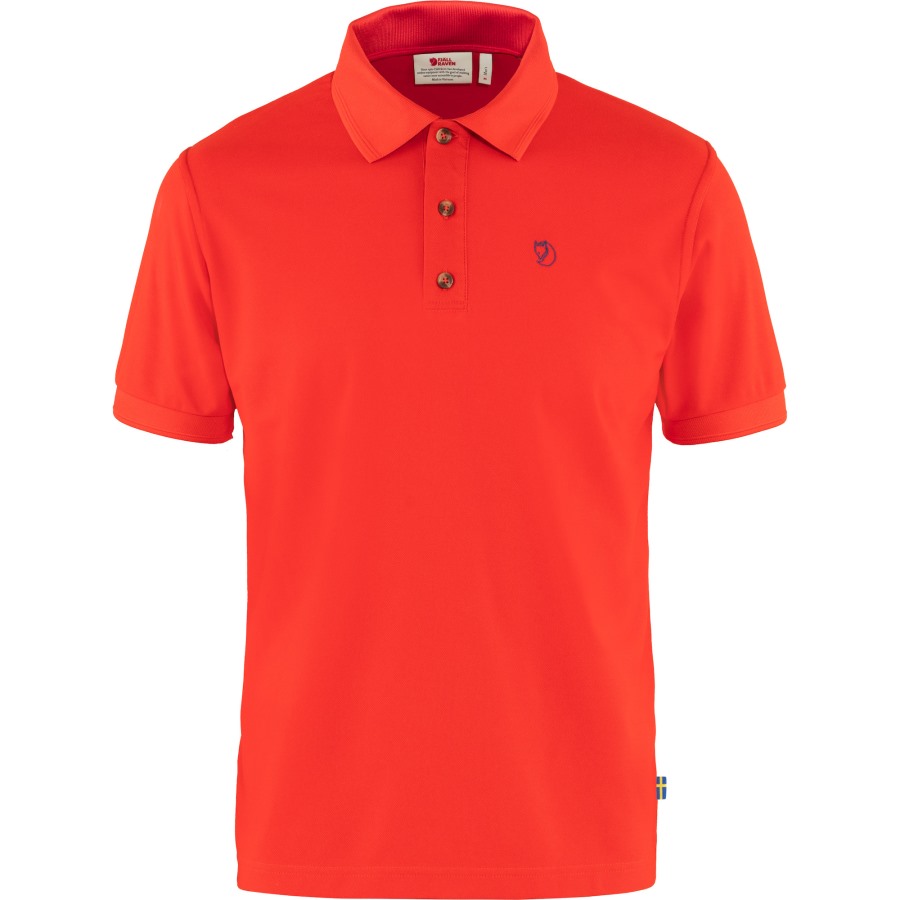 Crowley Pique Shirt M Fjällräven Brand True Red
