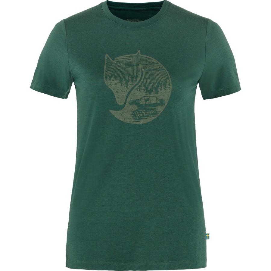 Abisko Wool Fox Ss W Arctic Green-Patina Green Fjällräven