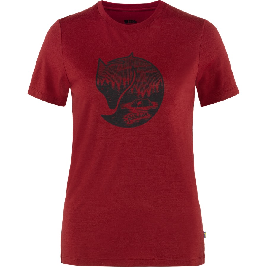 Fjällräven Abisko Wool Fox Ss W Pomegranate Red-Dark Navy