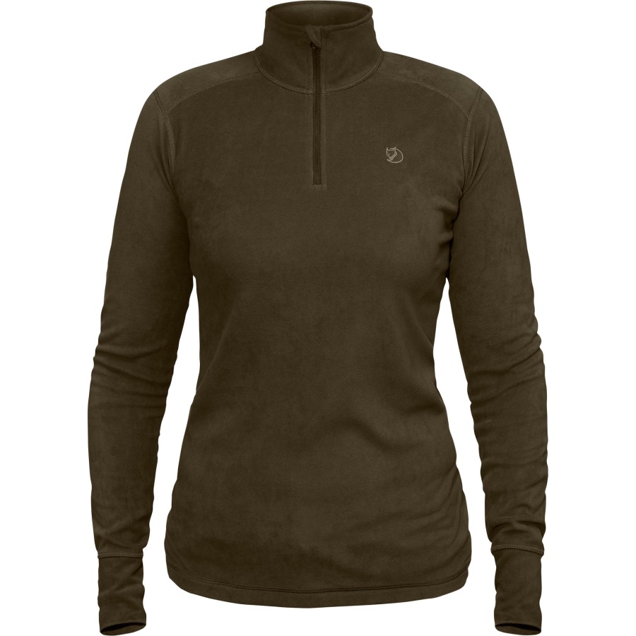 Skare Half Zip W Fjällräven Dark Olive