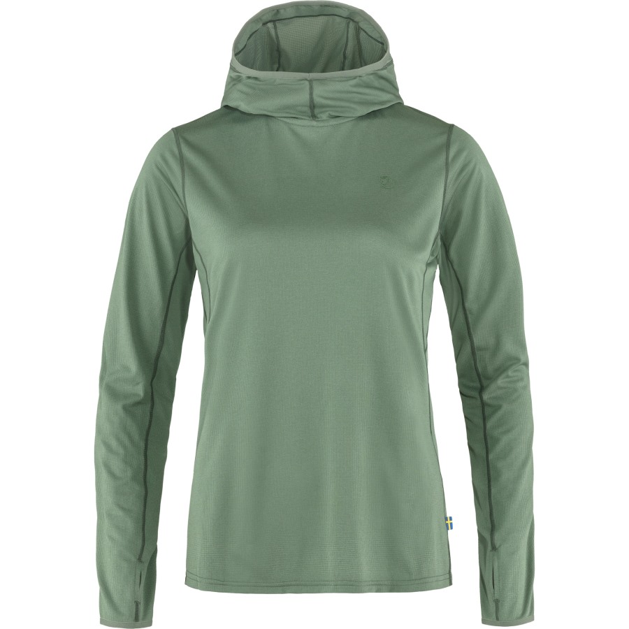 Abisko Sun-Hoodie W Fjällräven Brand Patina Green