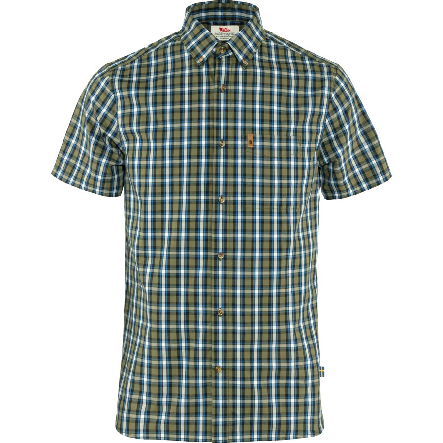 Green-Alpine Blue Fjällräven Övik Shirt Ss M