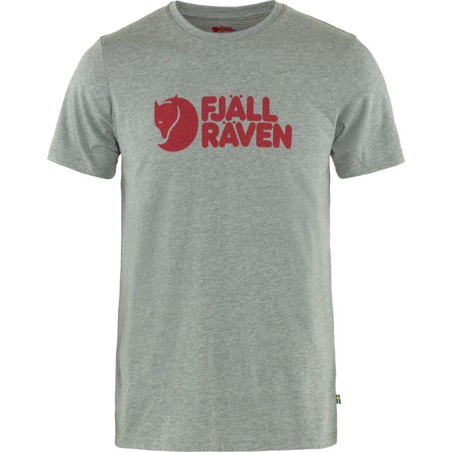 Grey Melange Logo T-Shirt M Fjällräven