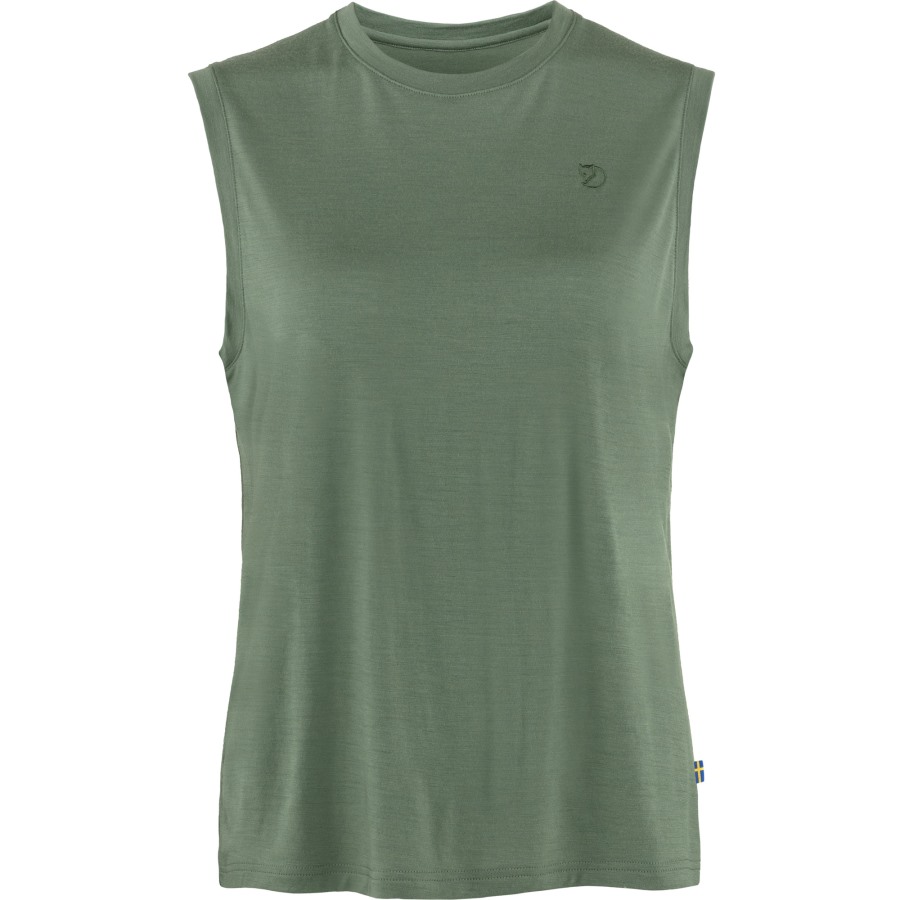Fjällräven Patina Green Abisko Wool Tank Top W