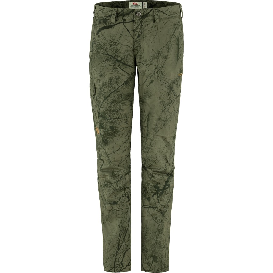 Karla Trousers Hydratic W Green Camo Fjällräven