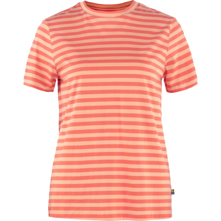 Fjällräven Art Striped T-Shirt W Cotton Sky-Poppy Fields
